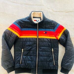 Aviator Nation 5 striped jacket - Black